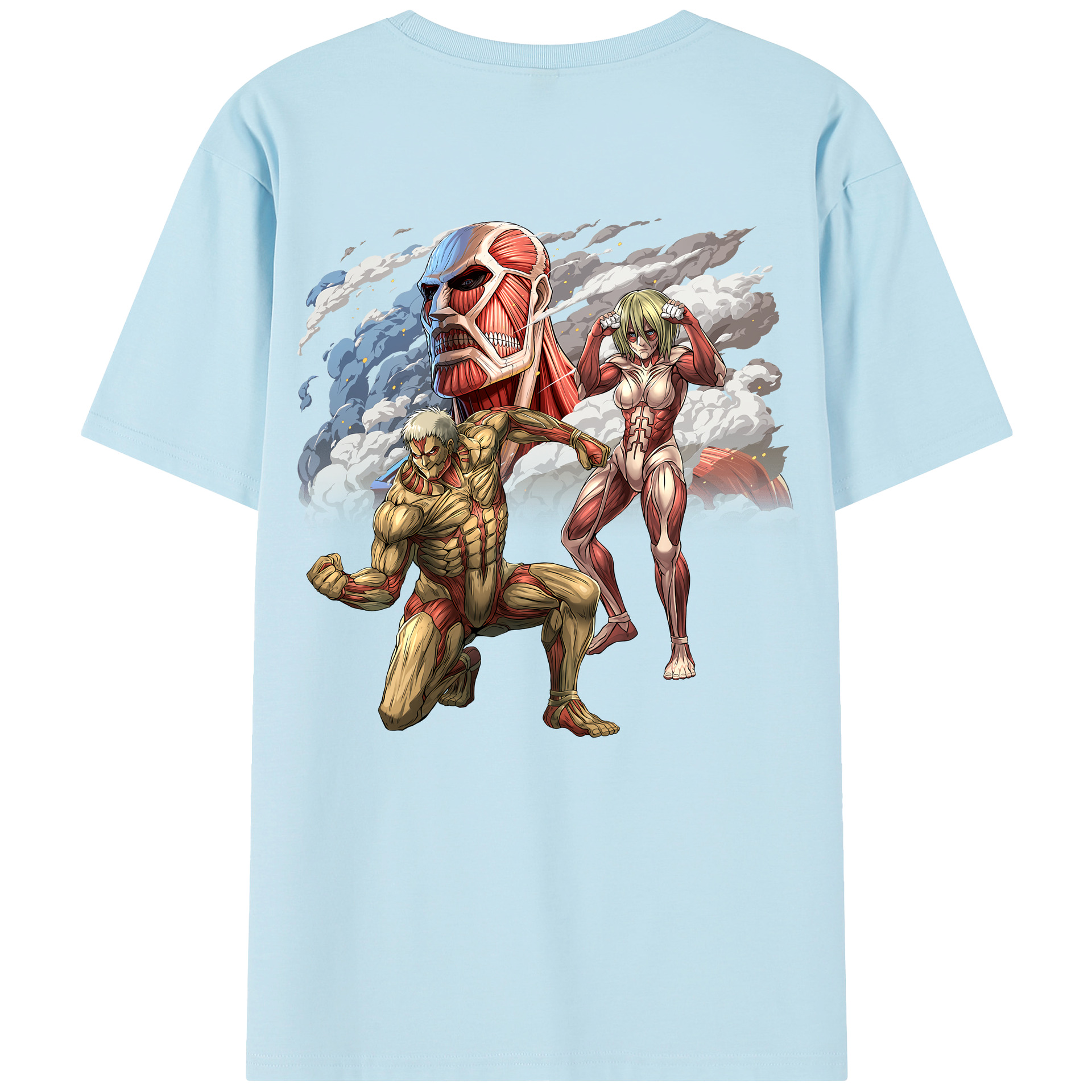 （画像用） 進撃の巨人 Attack on Titan 綿100％半袖Tシャツ（背面プリント）